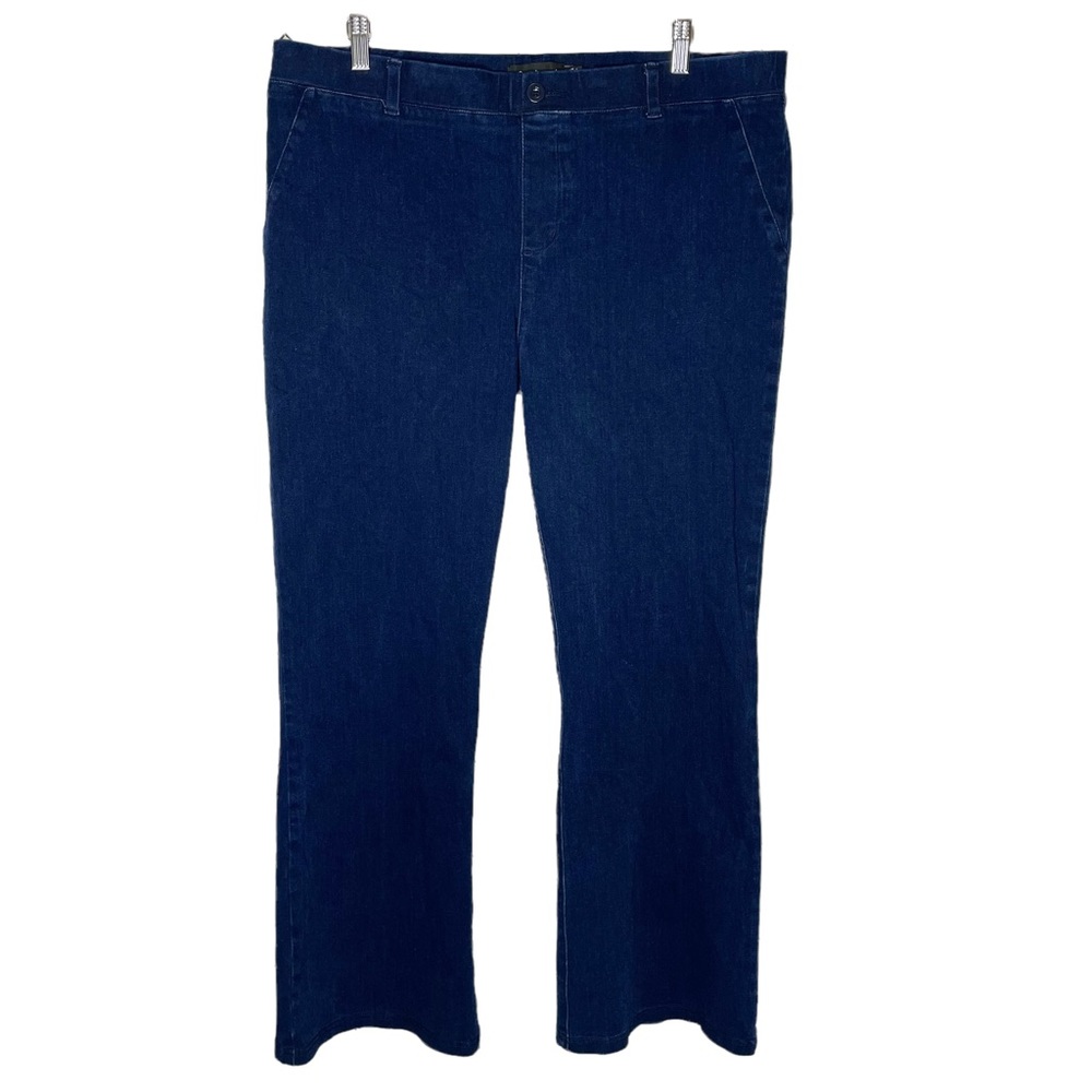 Betabrand | Bootcut Denim Yoga Pants Pull On Stretch Jeans Size 2XL PETITE - Picture 2 of 13